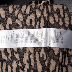 Stella McCartney Brown Leopard Print Jacquard Bootcut Cropped Pants XS For Women -Stella McCartney Sales luxury women stella mccartney used clothes p459066 001