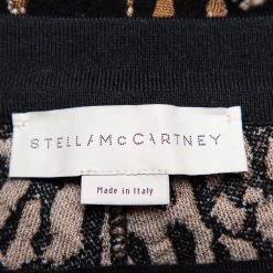 Stella McCartney Brown Leopard Print Jacquard Bootcut Cropped Pants XS For Women -Stella McCartney Sales luxury women stella mccartney used clothes p459066 004