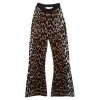 Stella McCartney Brown Leopard Print Jacquard Bootcut Cropped Pants XS For Women -Stella McCartney Sales luxury women stella mccartney used clothes p459066 007