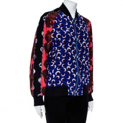 Stella McCartney Multicolor Printed Silk Zip Front Bomber Jacket S For Women -Stella McCartney Sales luxury women stella mccartney used clothes p459108 001