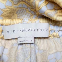 Stella McCartney Yellow Floral Printed Silk Tapered Pants S For Women -Stella McCartney Sales luxury women stella mccartney used clothes p461485 002