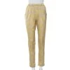 Stella McCartney Yellow Floral Printed Silk Tapered Pants S For Women