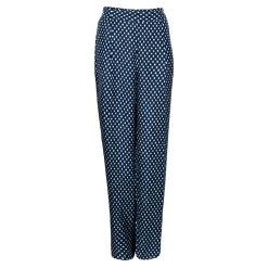 Stella McCartney Printed Wide Leg Silk Trousers M For Women