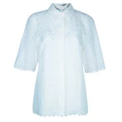 Stella McCartney White Cut Out Embroidered Top M For Women