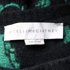 Stella McCartney Black & Green Jacquard Knit Crewneck Sweater S For Women -Stella McCartney Sales luxury women stella mccartney used clothes p469365 002