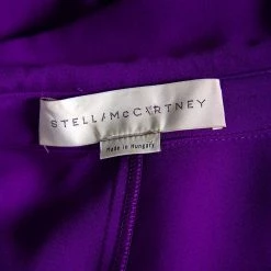 Stella McCartney Violet Crepe Long Sleeve Flared Dress S For Women -Stella McCartney Sales luxury women stella mccartney used clothes p477981 002