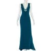 Stella McCartney Teal Green Crepe Lace Trim Detail Sleeveless Trail Gown M For Women -Stella McCartney Sales luxury women stella mccartney used clothes p482402 003