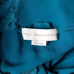Stella McCartney Teal Green Crepe Lace Trim Detail Sleeveless Trail Gown M For Women -Stella McCartney Sales luxury women stella mccartney used clothes p482402 007
