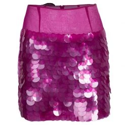 Stella McCartney Pink Sequin Embellished Mini Skirt M For Women