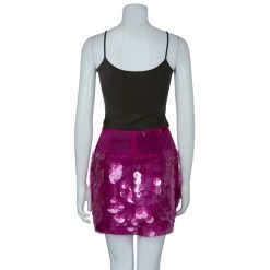Stella McCartney Pink Sequin Embellished Mini Skirt M For Women -Stella McCartney Sales luxury women stella mccartney used clothes p48722 0003