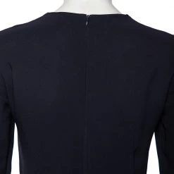 Stella McCartney Navy Blue Cady Long Sleeve Peplum Blouse S For Women -Stella McCartney Sales luxury women stella mccartney used clothes p491154 002