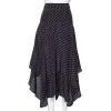 Stella McCartney Navy Blue Printed Silk Asymmetrical Midi Skirt M For Women -Stella McCartney Sales luxury women stella mccartney used clothes p493744 003