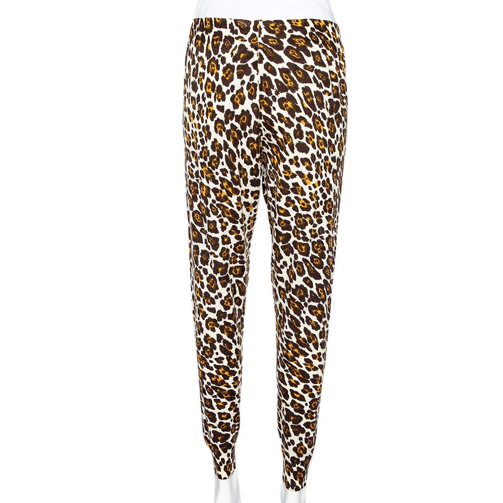 Stella McCartney Cream Animal Printed Wool Knit Joggers M For Women 5 Stella McCartney Cream Animal Printed Wool Knit Joggers M For Women - Image 3