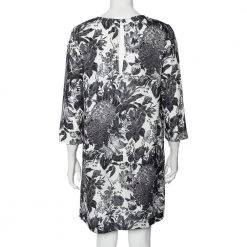 Stella McCartney Monochrome Floral Printed Silk Short Dress M For Women -Stella McCartney Sales luxury women stella mccartney used clothes p502011 001