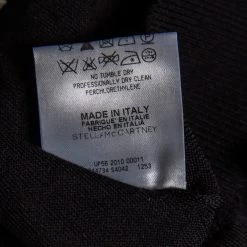 Stella McCartney Black Cashmere & Silk Knit Tapered High Rise Pants S For Women -Stella McCartney Sales luxury women stella mccartney used clothes p503788 004