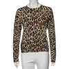 Stella McCartney White Leopard And Check Print Wool Long Sleeve Sweater M For Women -Stella McCartney Sales luxury women stella mccartney used clothes p506148 007