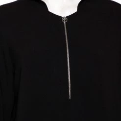 Stella McCartney Black Crepe Zip Detail Long Sleeve Arlesa Blouse L For Women 14 Stella McCartney Black Crepe Zip Detail Long Sleeve Arlesa Blouse L For Women -Stella McCartney Sales luxury women stella mccartney used clothes p508007 009