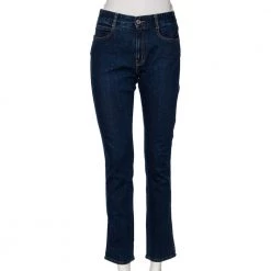 Stella McCartney Blue Denim Monogram Lining Slim-Fit Jeans M For Women