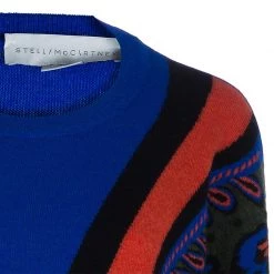 Stella McCartney Green Printed Wool Sweater L For Women -Stella McCartney Sales luxury women stella mccartney used clothes p50936 004