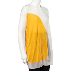 Stella McCartney Multicolor Silk And Cotton Patterned Knit Sheer Detail Top M For Women -Stella McCartney Sales luxury women stella mccartney used clothes p514188 001