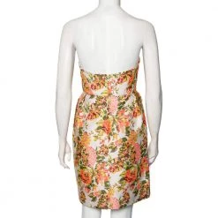 Stella McCartney Metallic Neon Floral Jacquard Ridley Strapless Mini Dress S For Women 10 Stella McCartney Metallic Neon Floral Jacquard Ridley Strapless Mini Dress S For Women -Stella McCartney Sales luxury women stella mccartney used clothes p515186 001