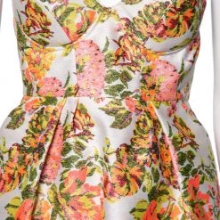 Stella McCartney Metallic Neon Floral Jacquard Ridley Strapless Mini Dress S For Women 11 Stella McCartney Metallic Neon Floral Jacquard Ridley Strapless Mini Dress S For Women -Stella McCartney Sales luxury women stella mccartney used clothes p515186 002
