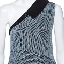 Stella McCartney Blue-Black Knit One Shoulder Asymmetric Fringed Top M For Women -Stella McCartney Sales luxury women stella mccartney used clothes p527217 001