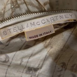 Stella McCartney Cream & Gold Foil Printed Cotton Draped Lightweight Bomber Jacket S For Women 12 Stella McCartney Cream & Gold Foil Printed Cotton Draped Lightweight Bomber Jacket S For Women -Stella McCartney Sales luxury women stella mccartney used clothes p531539 005