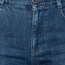 Stella McCartney Blue Denim SM Trim Detailed Cropped Jeans S For Women -Stella McCartney Sales luxury women stella mccartney used clothes p531601 005