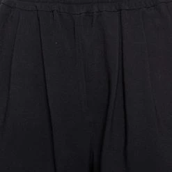 Stella McCartney Black Crepe & Rib Knit Detailed Joggers S For Women -Stella McCartney Sales luxury women stella mccartney used clothes p542546 008