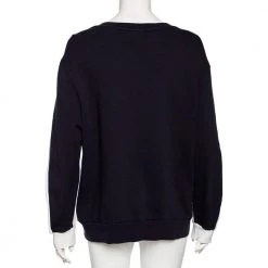 Stella McCartney Navy Blue Knit Embroidered Detailed Top M For Women 12 Stella McCartney Navy Blue Knit Embroidered Detailed Top M For Women -Stella McCartney Sales luxury women stella mccartney used clothes p542903 001