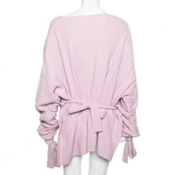 Stella McCartney Lilac Cashmere Knit Tie Detail Asymmetrical Sweater S For Women -Stella McCartney Sales luxury women stella mccartney used clothes p557404 001