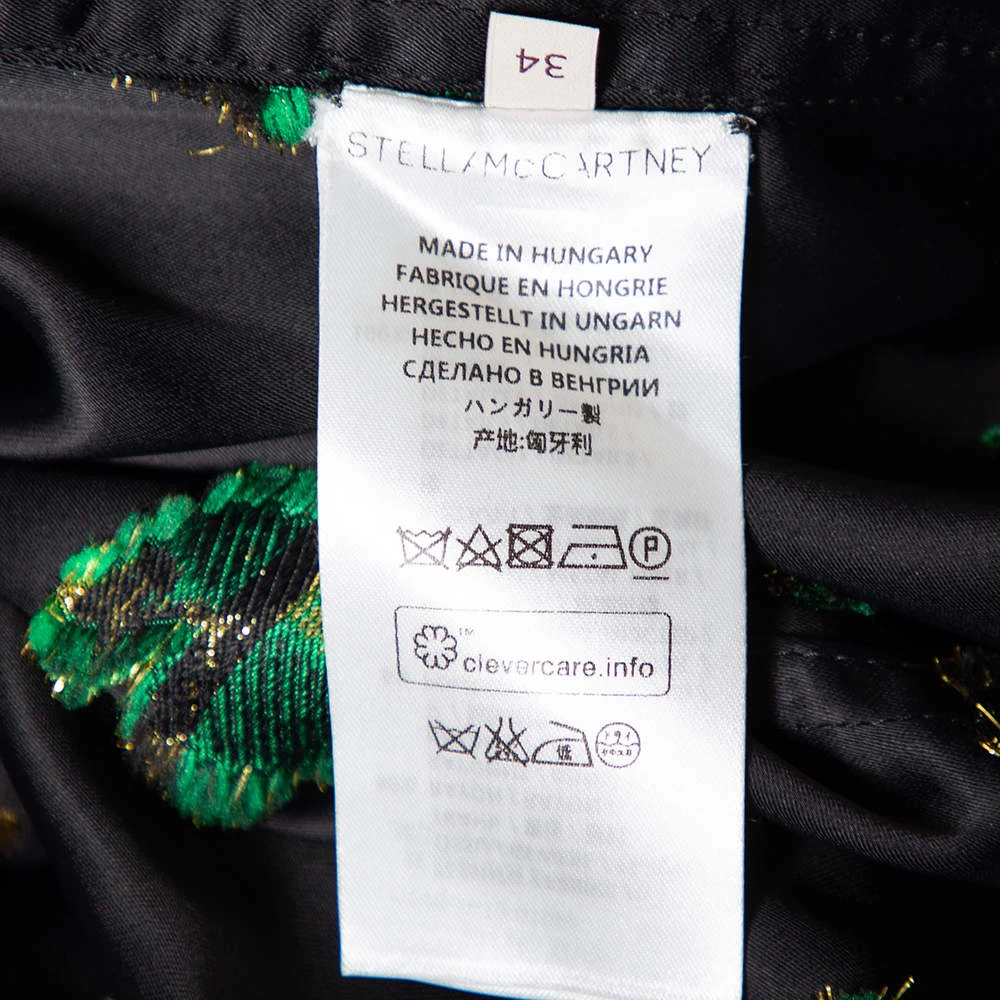 Stella McCartney Black Fil Coupe Rib Knit Trimmed Jacket & Pant Set XXS For Women 8 Stella McCartney Black Fil Coupe Rib Knit Trimmed Jacket & Pant Set XXS For Women - Image 6