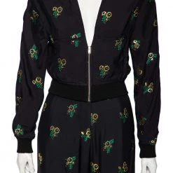 Stella McCartney Black Fil Coupe Rib Knit Trimmed Jacket & Pant Set XXS For Women 14 Stella McCartney Black Fil Coupe Rib Knit Trimmed Jacket & Pant Set XXS For Women -Stella McCartney Sales luxury women stella mccartney used clothes p560821 007