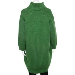 Stella McCartney Green Wool Knit Oversized Coat M For Women -Stella McCartney Sales luxury women stella mccartney used clothes p563194 006