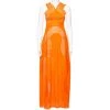 Stella McCartney Orange Lace & Mesh Inset Sleeveless Maxi Dress XS For Women -Stella McCartney Sales luxury women stella mccartney used clothes p563327 002