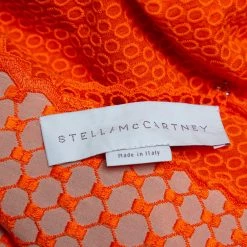 Stella McCartney Orange Lace & Mesh Inset Sleeveless Maxi Dress XS For Women -Stella McCartney Sales luxury women stella mccartney used clothes p563327 005