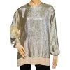 Stella McCartney Metallic Silk & Wool Trimmed Top S For Women -Stella McCartney Sales luxury women stella mccartney used clothes p566238 001