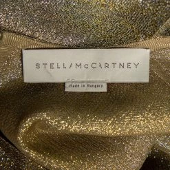 Stella McCartney Metallic Silk & Wool Trimmed Top S For Women -Stella McCartney Sales luxury women stella mccartney used clothes p566238 004