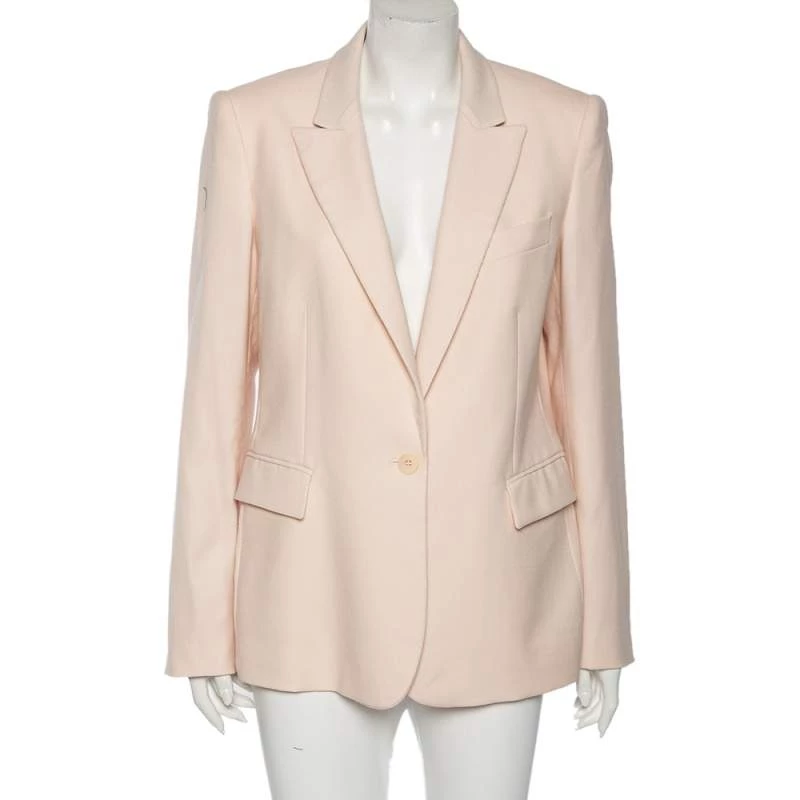 Stella McCartney Pink Wool Single Breasted Iris Blazer L For Women 3 Stella McCartney Pink Wool Single Breasted Iris Blazer L For Women