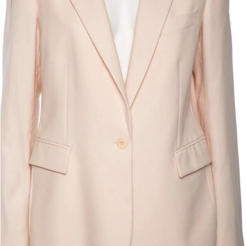 Stella McCartney Pink Wool Single Breasted Iris Blazer L For Women 6 Stella McCartney Pink Wool Single Breasted Iris Blazer L For Women - Image 4