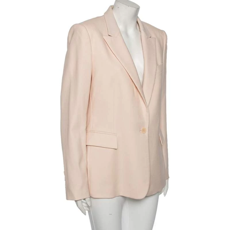 Stella McCartney Pink Wool Single Breasted Iris Blazer L For Women 4 Stella McCartney Pink Wool Single Breasted Iris Blazer L For Women - Image 2
