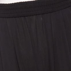 Stella McCartney Black Crepe & Rib Knit Hem Detail Pants M For Women -Stella McCartney Sales luxury women stella mccartney used clothes p574292 003