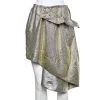 Stella McCartney Gold Lurex Gathered Brynn Asymmetric Skirt M For Women