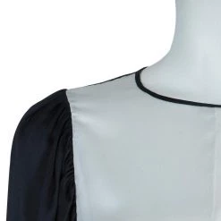 Stella McCartney Monochrome Gathered Sleeve Silk Blouse M For Women -Stella McCartney Sales luxury women stella mccartney used clothes p57910 0005