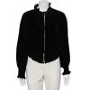 Stella McCartney Black Velvet Ruffled Bomber Jacket S For Women -Stella McCartney Sales luxury women stella mccartney used clothes p589297 003