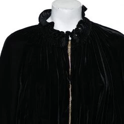 Stella McCartney Black Velvet Ruffled Bomber Jacket S For Women 11 Stella McCartney Black Velvet Ruffled Bomber Jacket S For Women -Stella McCartney Sales luxury women stella mccartney used clothes p589297 004