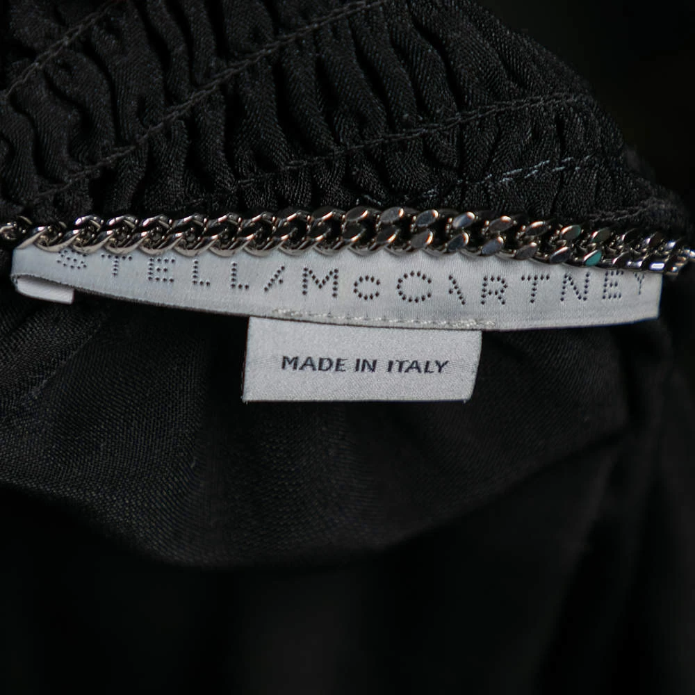 Stella McCartney Black Velvet Ruffled Bomber Jacket S For Women 7 Stella McCartney Black Velvet Ruffled Bomber Jacket S For Women - Image 5