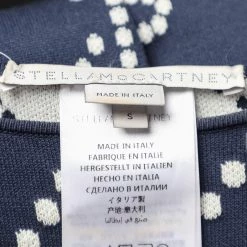 Stella McCartney Navy Blue Logo Intarsia Knit Long Poncho S For Women 12 Stella McCartney Navy Blue Logo Intarsia Knit Long Poncho S For Women -Stella McCartney Sales luxury women stella mccartney used clothes p589495 006