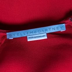 Stella McCartney Red Crepe Draped Sleeve Detail Long Evening Gown S For Women -Stella McCartney Sales luxury women stella mccartney used clothes p590254 005